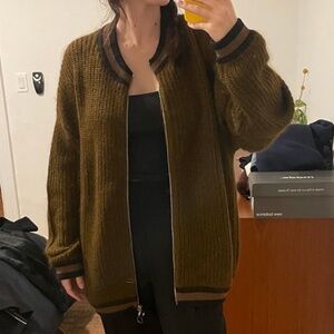 Sally LaPointe Oversize Mohair Cardigan (FW19)